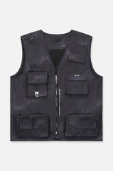 RTA Ibra Utility Vest Black Marble at Gravity NYC